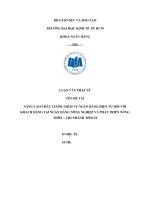 LUẬN VĂN THẠC SỸ NÂNG CAO CHẤT LƯỢNG DỊCH VỤ NGÂN HÀNG ĐIỆN TỬ TẠI AGRIBANK