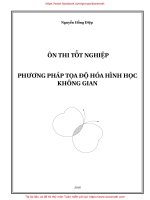 giải hình học không gia bằng phương pháp tọa độ chi tiết