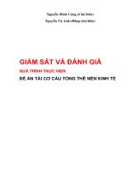 GIÁM SÁT VÀ ĐÁNH GIÁ QUÁ TRÌNH THỰC HIỆN ĐỀ ÁN TÁI CƠ CẤU TỔNG THỂ NỀN KINH TẾ