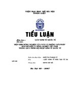 HIỆP ĐỊNH NÔNG NGHIỆP CỦA WTO VÀ NHỮNG GIẢI PHÁP BẢO HỘ HỢP LÝ NÔNG NGHIỆP VIỆT NAM TRONG QUÁ TRÌNH HỘI NHẬP KINH TẾ QUỐC TẾ