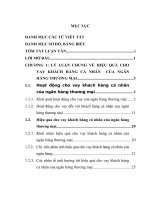 Nâng cao hiệu quả cho vay khách hàng cá nhân tại vietinbank – chi nhánh nghệ an 