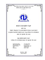 Thực Trạng Và Giải Phấp Nâng Cao Chất Lượng Nguồn Nhân Lực Tại Công Ty Cổ Phần Đầu Tư Quốc Tế ANZ