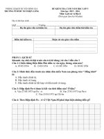 De thi lịch sử và địa lí  lop 5