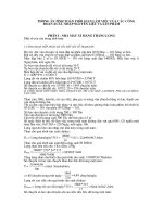 PHƯƠNG ÁN TÍNH TOÁN THỜI GIAN LÀM VIỆC CỦA CÁC CÔNG ĐOẠN XUẤT, NHẬP NGUYÊN LIỆU VÀ SẢN PHẨM