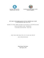 Mức độ tự chủ trong quản lý của các trường dạy nghề ở thành phố hà nội, việt nam (TT)