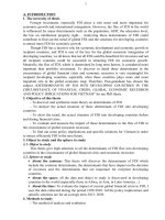 DETERMINANTS OF FDI INTO DEVELOPING COUNTRIES IN THE CIRCUMSTANCE OF FINANCIAL CRISIS, GLOBAL ECONOMIC RECESSION AND POLICY IMPLICATIONS FOR VIETNAM 
