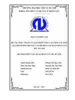 Thực Trạng Và Giải Pháp Nâng Cao Công Tác Đào Tạo, Bồi Dưỡng Đội Ngũ Cán Bộ Đoàn Tại Quận Đoàn Tây Hồ - Hà Nội