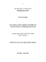 Luận Văn Thạc Sĩ Xây Dựng Cổng Thông Tin Điện Tử Tại Sở Công An Tỉnh Quảng Nam