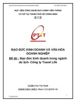 Tiểu luận Đạo đức kinh doanh và văn hóa doanh nghiệp Ptithcm