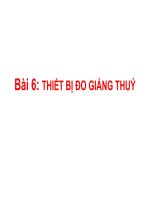 Bài giảng thiết bị đo giáng thuỷ