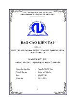 Công Tác Đào Tạo, Bồi Dưỡng Viên Chức Tại Bệnh Viện Y Học Cổ Truyền