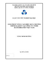 Luận văn Đề tài “GIẢI PHÁP NÂNG CAO HIỆU QUẢ HOẠT ĐỘNG CHƯƠNG TRÌNH KAIZEN, ỨNG DỤNG LEAN PRODUCTION Ở CÔNG TY TNHH HANESBRAND VIỆT NAM”