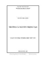 Trường ca nguyễn trọng tạo