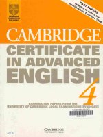 Cambridge CAE 4   students book( audio link ở phần "Mô tả" file)