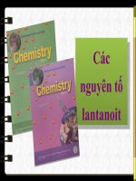 bài giảng đầy đủ về các nguyên tố lantanoit: sự biến đổi số oxi hóa, electron hóa trị, tách riêng từng nguyên tố, tính chất hóa học và ứng dụng của chúng. Đồng thời nếu tổng quan và chi tiết nhất về các nguyên tố đất hiếm