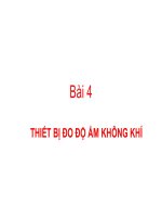 Bài giảng thiết bị đo độ ẩm không khí
