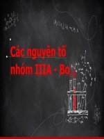 các nguyên tố nhóm IIIA. tính chất lí hóa học của Bo