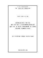 Đánh giá thực trạng hoạt động của văn phòng đăng ký quyền sử dụng đất thành phố Hạ Long giai đoạn 2008 đến nay
