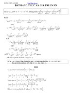 Bất đẳng thức về GTNN và GTLN