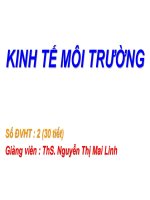 BÀI GIẢNG MÔN KINH TẾ MÔI TRƯỜNG