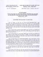 QUYẾT ĐỊNH CỦA SỞ GIÁO DỤC VÀ ĐÀO TẠO BÌNH PHƯỚC CÔNG NHẬN THƯ VIỆN CHUẨN 01, TIÊN TIẾN NĂM HỌC 20112012 1335 QD 11 12