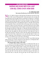 các điểm mới của luật cán bộ công chức