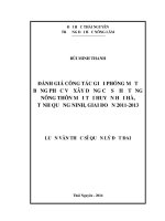 Đánh giá công tác giải phóng mặt bằng phục vụ xây dựng cơ sở hạ tầng nông thôn mới tại huyện hải hà tỉnh quảng ninh, giai đoạn 2011   2013 