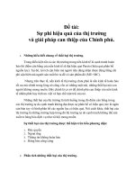 sự phi hiệu quả của thị trường và biện pháp can thiêp của chính phủ