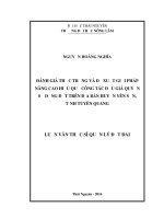 Đánh giá thực trạng và đề xuất giải pháp nâng cao hiệu quả công tác đấu giá quyền sử dụng đất trên địa bàn huyện Yên Sơn, tỉnh Tuyên Quang