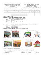 đề thi học kì 2 lớp 4 năm 2016