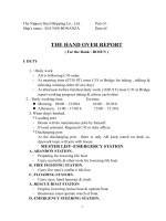 NHIỆM vụ của THỦY THỦ TRƯỞNG(TURN OVER REPORT OF BOSUN) 