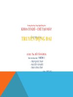 NHÓM 1   TRUYỀN ĐỘNG ĐAI