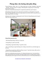 Phong thuỷ cho hướng nhà phía đông