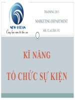 Kĩ năng  quy trình tổ chức sự kiện