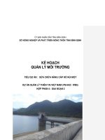 Kế hoạch quản lý môi trường sửa chữa nâng cấp hồ Núi Một