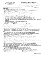 Đề thi thử THPT môn sinh 2016 trường mỹ đức b