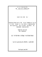 Đánh giá công tác bồi thường, giải phóng mặt bằng dự án quốc lộ 3 mới Hà Nội - Thái Nguyên đoạn qua xã Lương Sơn và phường Tích Lương thành phố Thái Nguyên