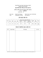 ĐỒ ÁN KẾT CẤU BÊ TÔNG CỐT THÉP 2 (trường ĐH Mỏ  Địa chất)