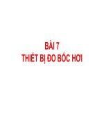 Bài giảng thiết bị đo bốc hơi