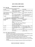 Soạn ĐỀ CƯƠNG môn SINH  học lớp 10 hoc kì II