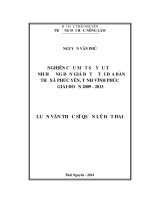 Nghiên cứu một số yếu tố ảnh hưởng đến giá đất ở tại địa bàn thị xã phúc yên, tỉnh vĩnh phúc giai đoạn 2009   2013 
