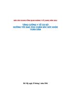 Báo cáo chung tổng quan ngành y tế (JAHR) năm 2015 tăng cường y tế cơ sở hướng tới bao phủ chăm sóc sức khỏe toàn dân