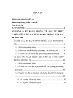 Đầu tư phát triển kết cấu hạ tầng giao thông vận tải đường bộ tại tỉnh thái nguyên giai đoạn 2005   2015 
