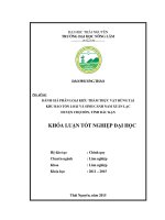 Đánh giá phân loại kiểu thảm thực vật rừng tại KBT loài  sinh cảnh nam xuân lạc, huyện chợ đồn, tỉnh bắc kạn 