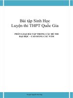 chuyên đề luyện thi THPT quốc gia môn sinh học 12