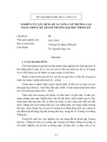 NGHIÊN CỨU XÂY DỰNG ĐỀ ÁN NÂNG CẤP TRƯỜNG CAO ĐẲNG THỐNG KÊ THÀNH TRƯỜNG ĐẠI HỌC THỐNG KÊ