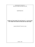 Nghiên cứu ảnh hưởng của hợp kim hóa cr, v và quá trình xử lý nhiệt tới tổ chức và tính chất của thép 15%mn