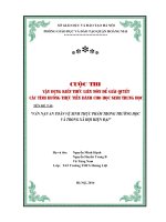 tích hợp liên môn sinh học 9 vấn nạn AN TOÀN vệ SINH THỰC PHẨM TRONG TRƯỜNG học 