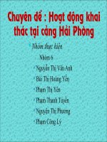 BÀI tư CÁCH môn KINH tế CẢNG HOẠT ĐỘNG KHAI THÁC tại CẢNG BIỂN hải PHÒNG