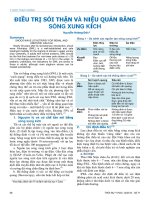 ĐIỀU TRỊ SỎI THẬN VÀ NIỆU QUẢN BẰNG SÓNG XUNG KÍCH